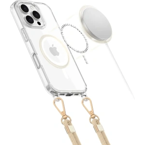 Etui Tech-Protect Flexair Chain MagSafe Apple iPhone 16 Pro Max Black & Taupe - iPhone 16 Pro Max - Tech-Protect