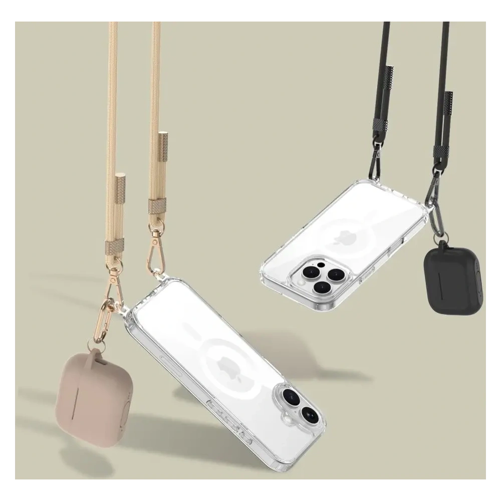 Hurtownia GSM - Tech-Protect Flexair Chain MagSafe Apple iPhone 16 Pro Max Schwarz & Taupe - THP3153 - {ean13} - Hurt