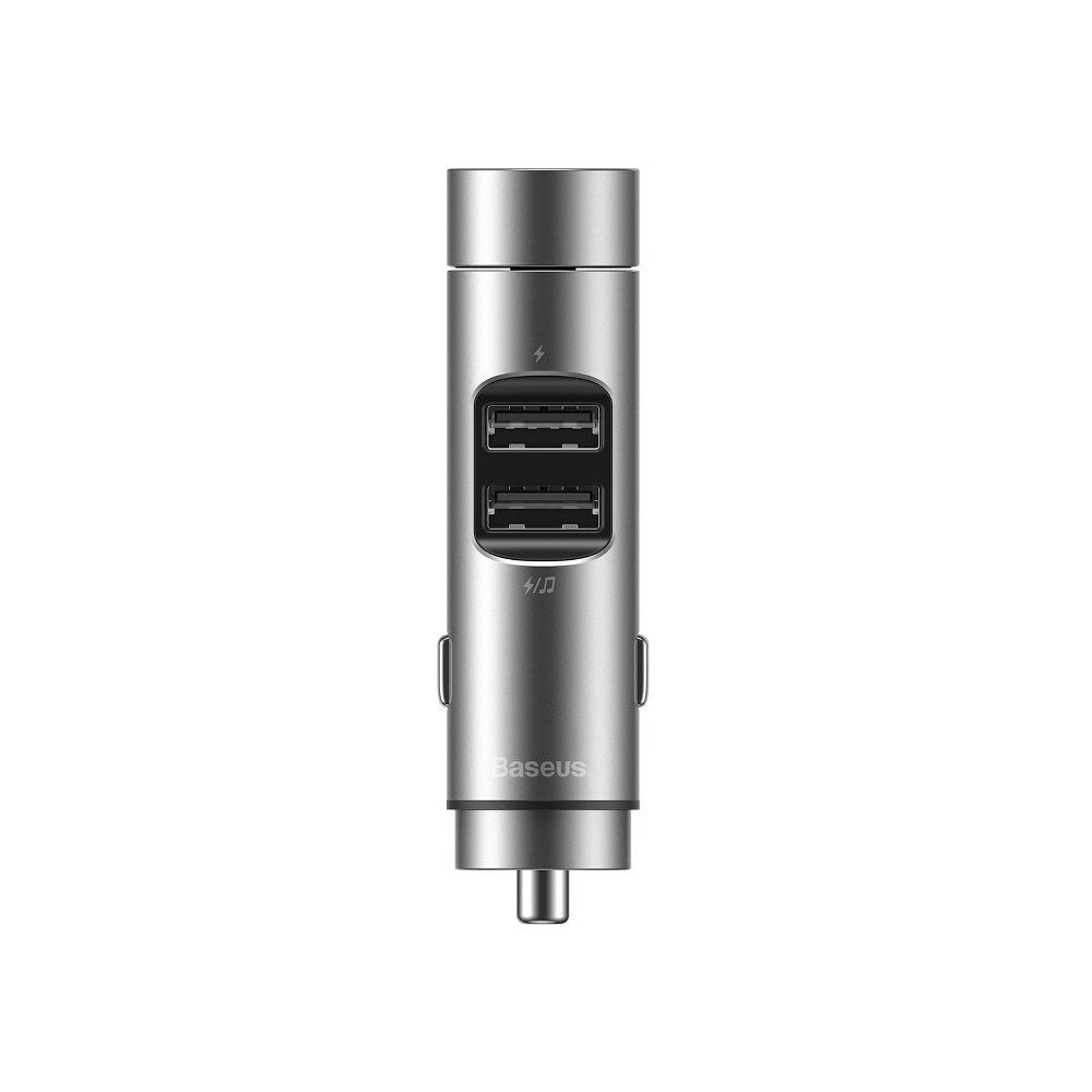Hurtownia GSM - Transmiter FM Baseus Energy Column, Bluetooth 5.0, 2x USB, 3.1A (srebrny) - BSU989SLV - {ean13} - Hurt