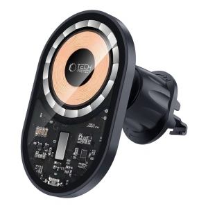 Wholesale Tech-Protect MM15W-V6 Magnetic MagSafe Dashboard & Vent Car Mount Wireless Charger 15W Black - THP3159 - {ean13} - Hurt
