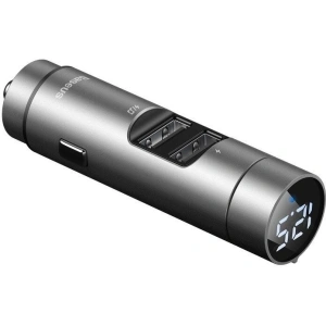 Hurtownia GSM - Transmiter FM Baseus Energy Column, Bluetooth 5.0, 2x USB, 3.1A (srebrny) - BSU989SLV - {ean13} - Hurt
