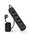 Hurtownia GSM - Tech-Protect Priză PCL4X3 Lungă 2xUSB-A, USB-C, 4xAC 200cm Neagră - THP3160 - {ean13} - Hurt