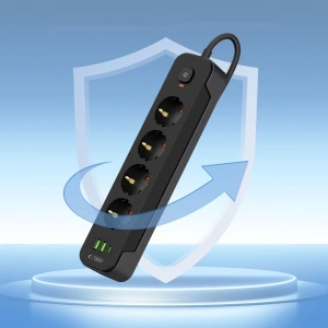 Wholesale Tech-Protect PCL4X3 Power Socket Long 2xUSB-A, USB-C, 4xAC 200cm Black - THP3160 - {ean13} - Hurt
