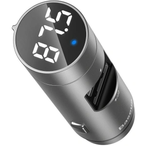 Hurtownia GSM - Transmiter FM Baseus Energy Column, Bluetooth 5.0, 2x USB, 3.1A (srebrny) - BSU989SLV - {ean13} - Hurt