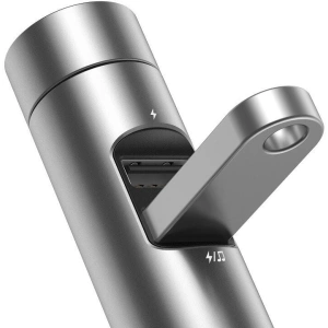 Hurtownia GSM - Transmiter FM Baseus Energy Column, Bluetooth 5.0, 2x USB, 3.1A (srebrny) - BSU989SLV - {ean13} - Hurt