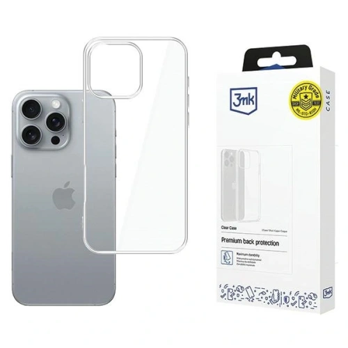 Etui 3MK Clear Case Apple iPhone 16 Pro Max przezroczysty - iPhone 16 Pro Max - 3MK