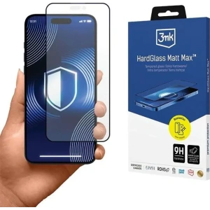 Szkło hartowane 3MK HardGlass Matt Max Apple iPhone 16 - iPhone 16 - 3MK