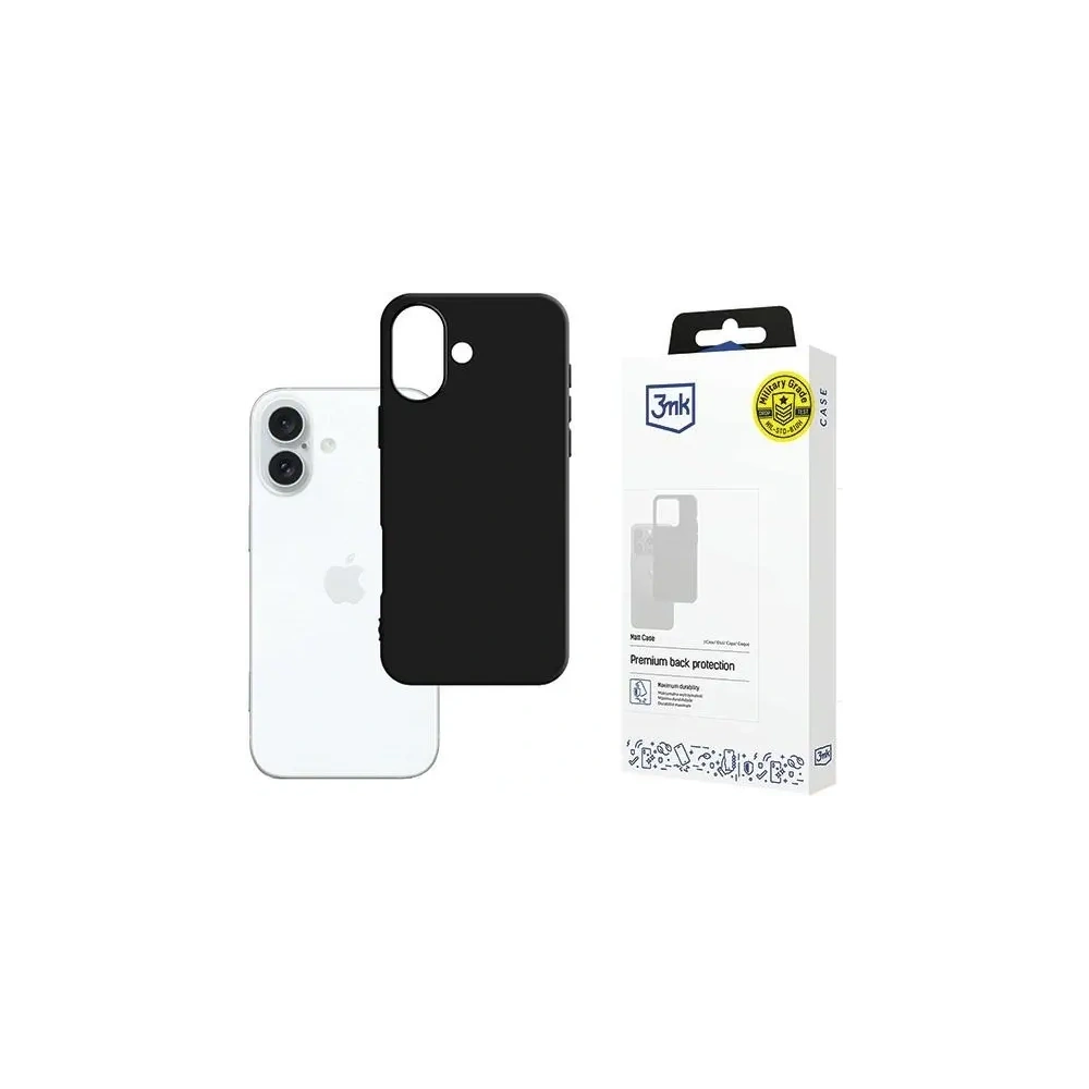 Hurtownia GSM - Etui 3MK Matt Case Apple iPhone 16 czarny - 3MK15502 - {ean13} - Hurt
