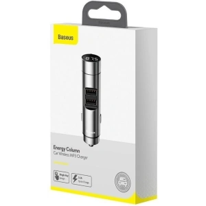 Hurtownia GSM - Transmiter FM Baseus Energy Column, Bluetooth 5.0, 2x USB, 3.1A (srebrny) - BSU989SLV - {ean13} - Hurt