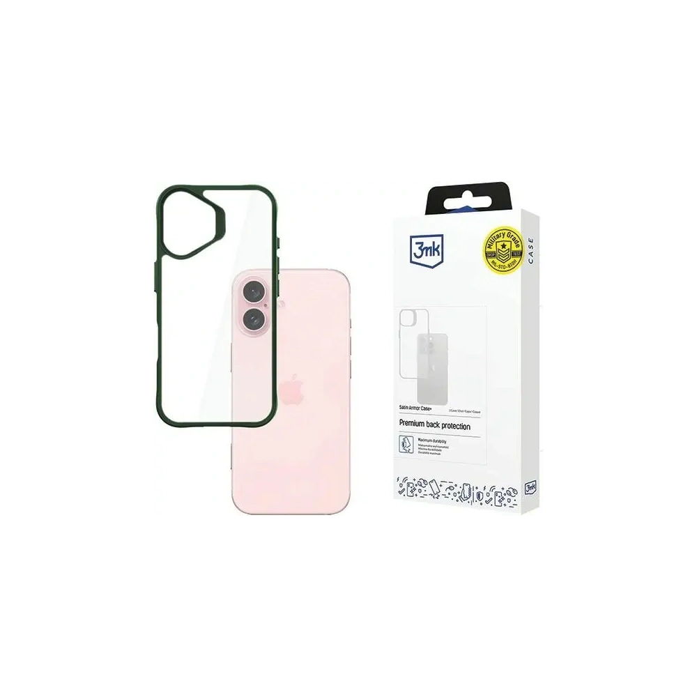 3MK SatinArmor+ pouzdro Apple iPhone 16 zelené - iPhone 16 - 3MK