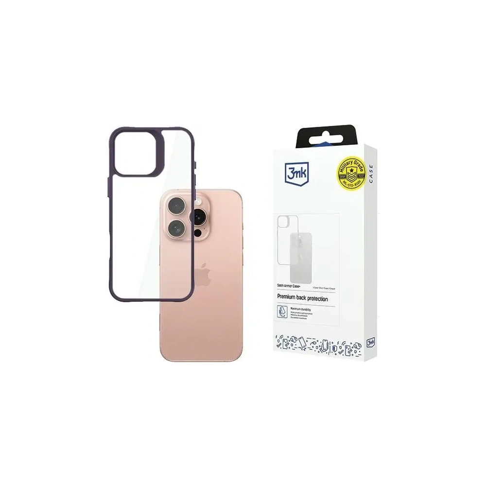 Hurtownia GSM - Etui 3MK SatinArmor+ Case Apple iPhone 16 Pro fioletowy - 3MK15515 - {ean13} - Hurt