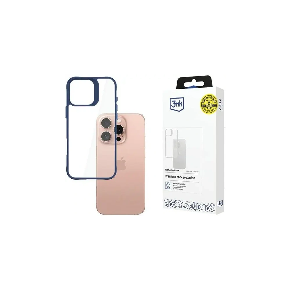 Hurtownia GSM - 3MK Husa SatinArmor+ Apple iPhone 16 Pro albastru - 3MK15516 - {ean13} - Hurt