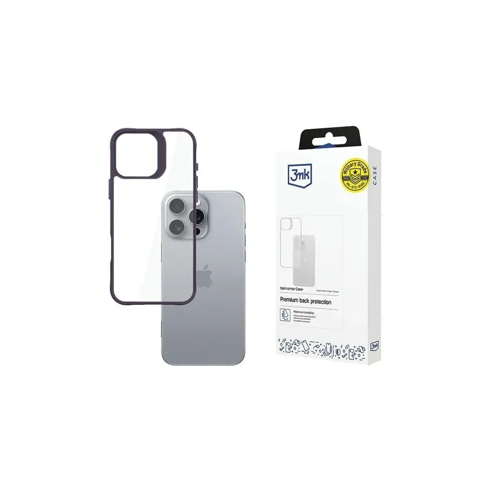 Hurtownia GSM - Etui 3MK SatinArmor+ Case Apple iPhone 16 Pro Max fioletowy - 3MK15518 - {ean13} - Hurt