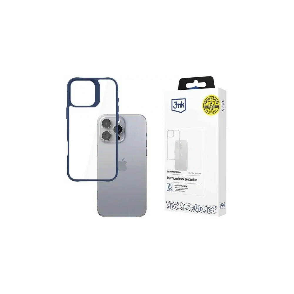 Hurtownia GSM - 3MK SatinArmor+ pouzdro Apple iPhone 16 Pro Max modré - 3MK15519 - {ean13} - Hurt
