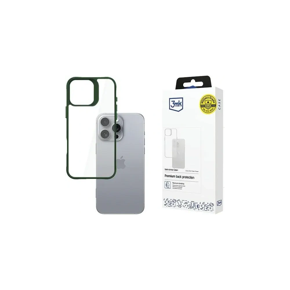 Hurtownia GSM - 3MK Carcasă SatinArmor+ Apple iPhone 16 Pro Max verde - 3MK15520 - {ean13} - Hurt