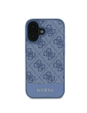 Guess GUHCP16SG4GLBL Apple iPhone 16 Hardcase 4G untere Streifen blau - iPhone 16 - Guess