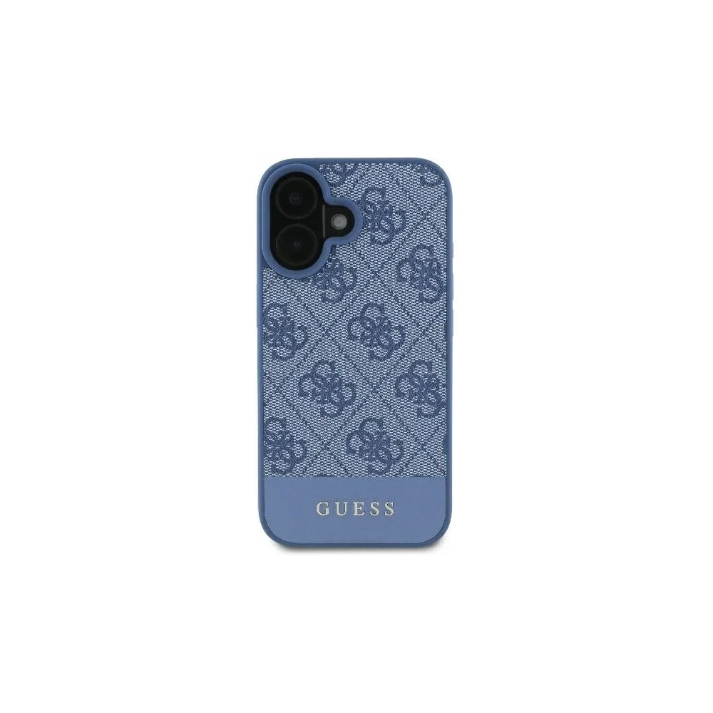 Guess GUHCP16SG4GLBL Apple iPhone 16 tvrdý obal 4G spodní pruh modrý - iPhone 16 - Guess