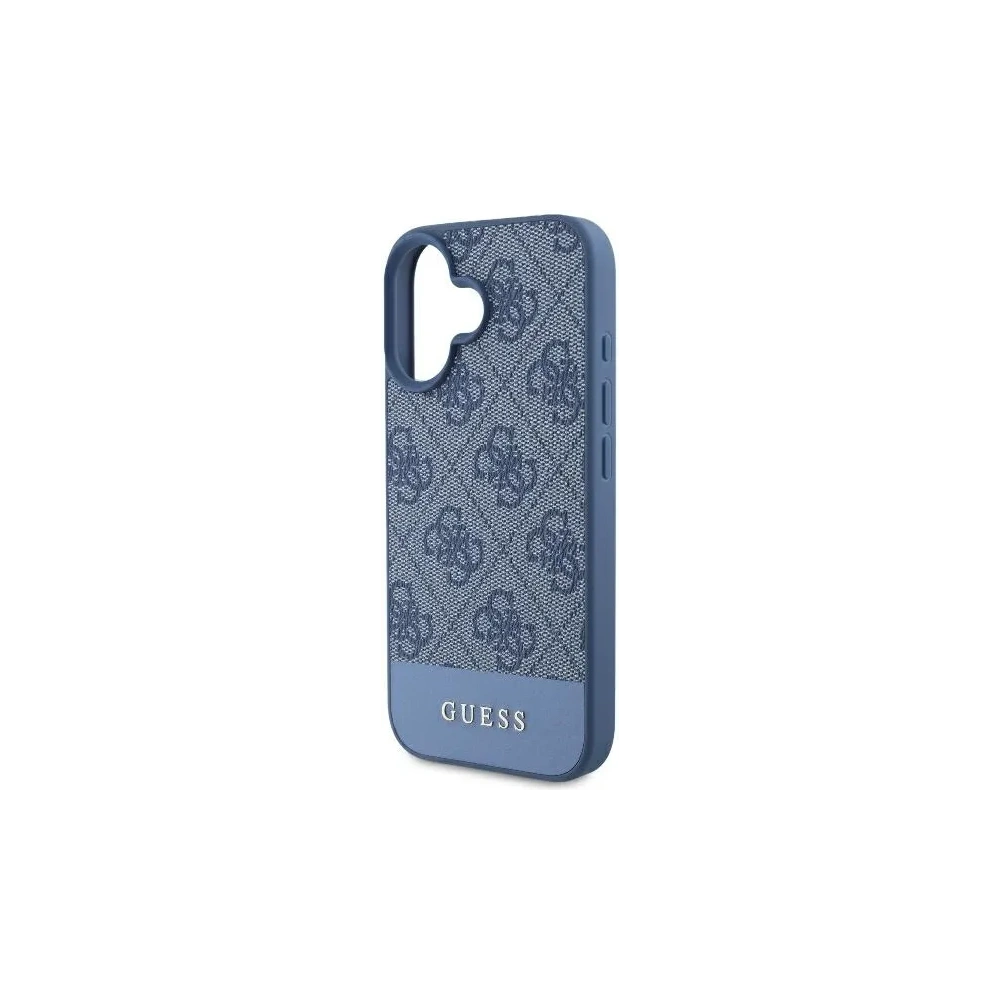 Guess GUHCP16SG4GLBL Apple iPhone 16 tvrdý obal 4G spodní pruh modrý - iPhone 16 - Guess