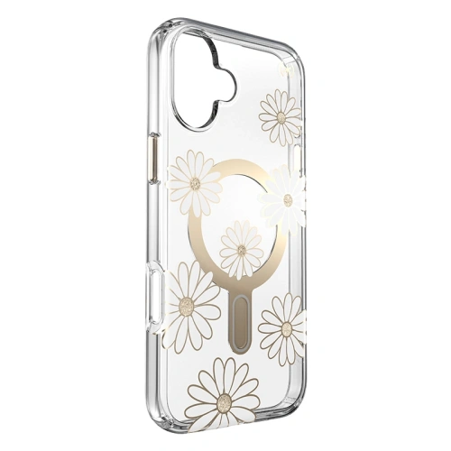 Etui Speck Presidio Lux ClickLock & MagSafe Apple iPhone 16 Plus (Sunshine Daisies / Clear / Gold) - iPhone 16 Plus - Speck