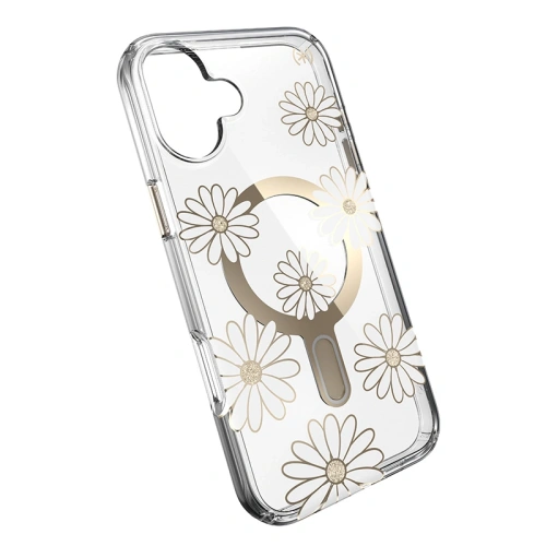 Etui Speck Presidio Lux ClickLock & MagSafe Apple iPhone 16 Plus (Sunshine Daisies / Clear / Gold) - iPhone 16 Plus - Speck