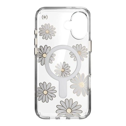 Etui Speck Presidio Lux ClickLock & MagSafe Apple iPhone 16 Plus (Sunshine Daisies / Clear / Gold) - iPhone 16 Plus - Speck