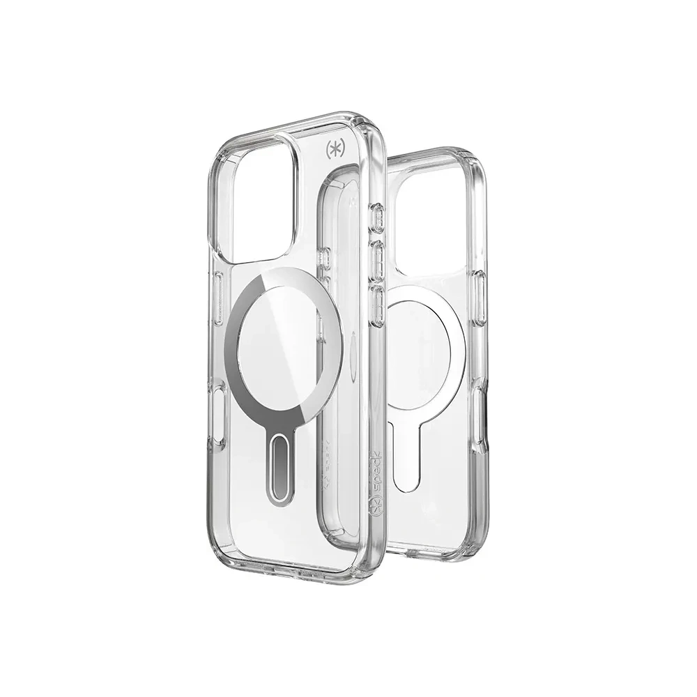 Hurtownia GSM - Speck Presidio Perfect-Clear ClickLock & MagSafe Apple iPhone 16 Pro (Transparent / Finisaj Cromat / Argint Seren) - SPK694 - {ean13} - Hurt