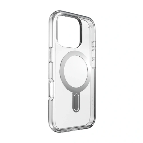 Etui Speck Presidio Perfect-Clear ClickLock & MagSafe Apple iPhone 16 Pro (Clear / Chrome Finish / Serene Silver) - iPhone 16 Pro - Speck