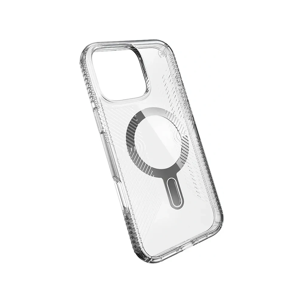 Hurtownia GSM - Etui Speck Presidio Perfect-Clear Grip ClickLock & MagSafe Apple iPhone 16 Pro Max (Clear / Chrome Finish / Serene Silver) - SPK696 - {ean13} - Hurt