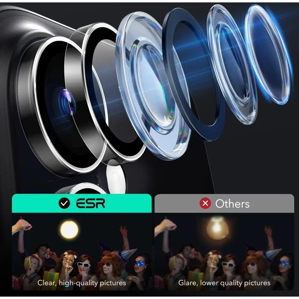 Wholesale ESR Armorite Camera Protector Apple iPhone 16 / 16 Plus Clear - ESR822 - {ean13} - Hurt