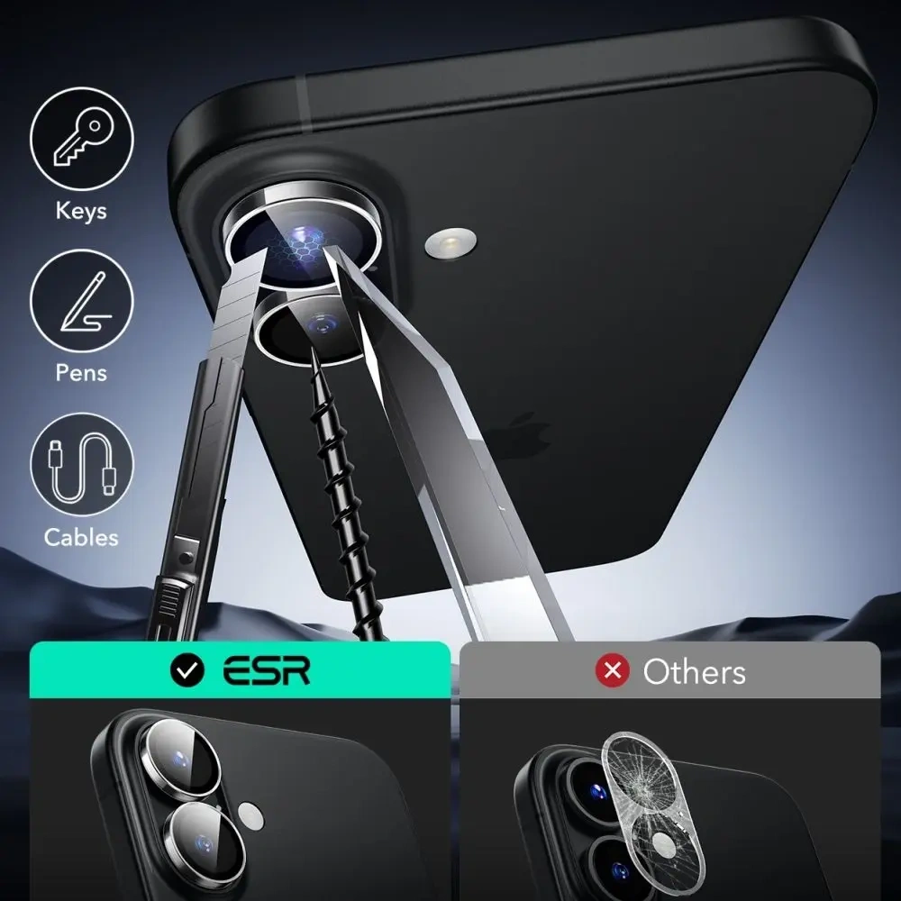 Hurtownia GSM - ESR Ochranný kryt kamery Armorite Apple iPhone 16 / 16 Plus Čirý - ESR822 - {ean13} - Hurt