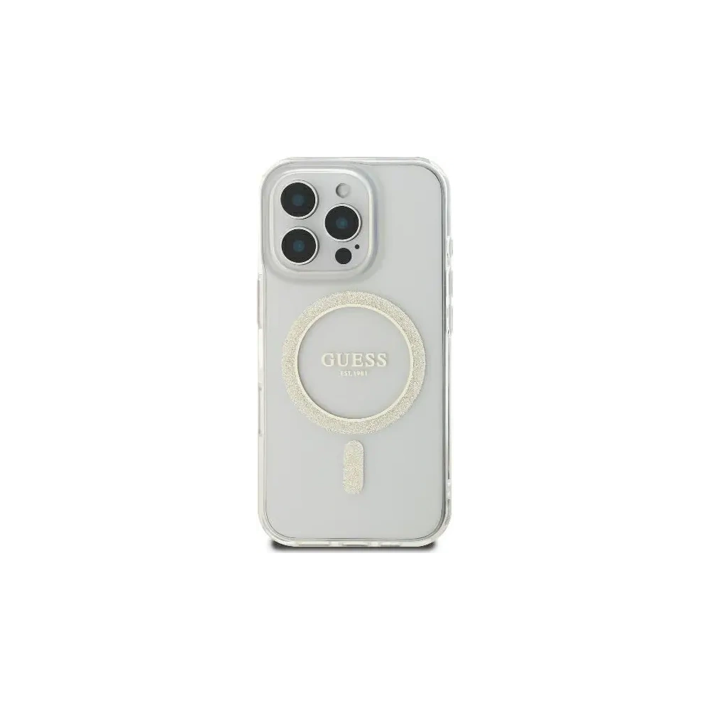 Hurtownia GSM - Guess GUHMP16LHFGERET Apple iPhone 16 Pro kemény tok IML Csillogó Kör MagSafe átlátszó - GUE3604 - {ean13} - Hurt