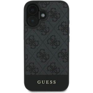 Guess GUHCP16SG4GLGR iPhone 16 6.1" szary/grey hardcase 4G Bottom Stripe - !ZAIMPORTOWANE - Guess