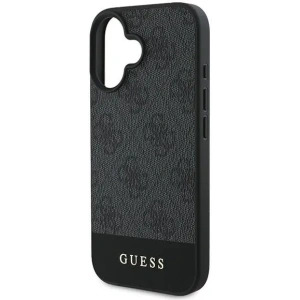 Guess GUHCP16SG4GLGR iPhone 16 6.1" szary/grey hardcase 4G Bottom Stripe - !ZAIMPORTOWANE - Guess