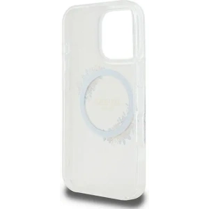 Etui Guess GUHMP16LHFWFCT Apple iPhone 16 Pro hardcase IML Flowers Wreath MagSafe przeźroczysty - iPhone 16 Pro - Guess
