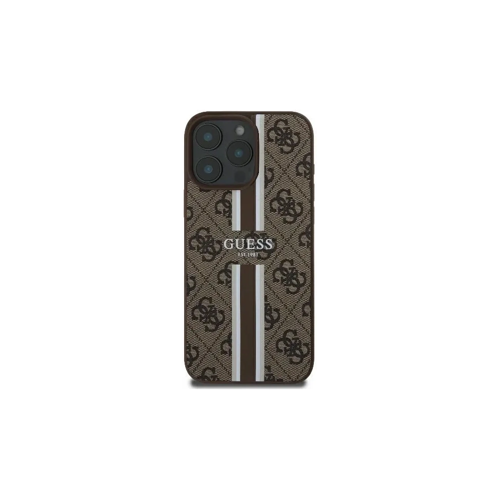 Hurtownia GSM - Guess GUHMP16LP4RPSW Apple iPhone 16 Pro hardcase 4G Stripe imprimate MagSafe maro - GUE3608 - {ean13} - Hurt