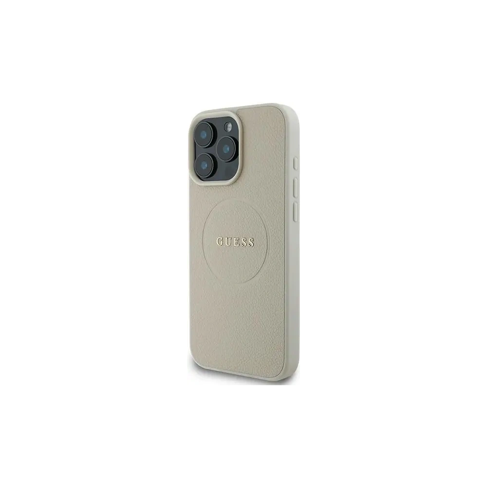 Hurtownia GSM - Guess GUHMP16LPGHSMME Apple iPhone 16 Pro tvrdý obal Grained Ring MagSafe béžový - GUE3609 - {ean13} - Hurt