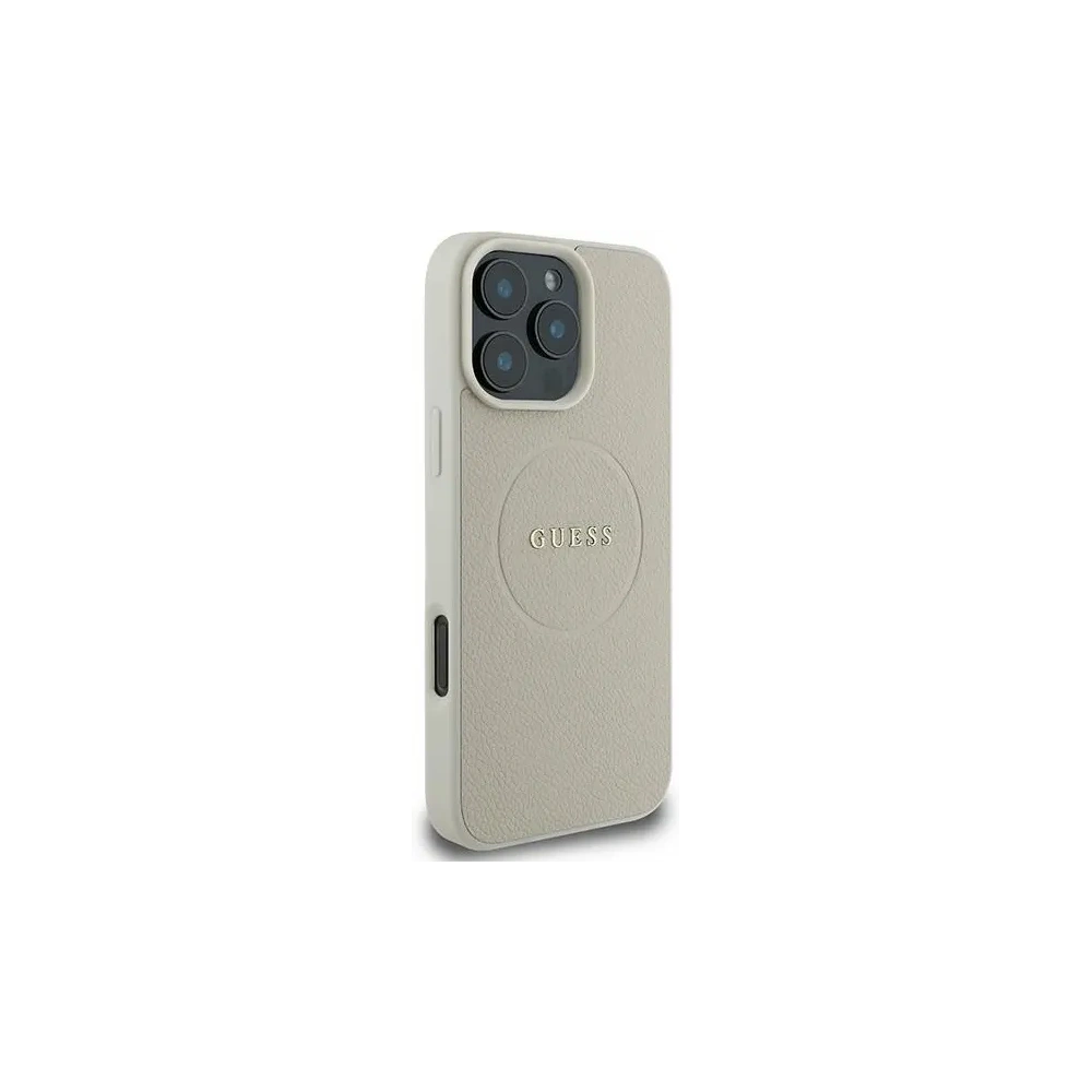 Hurtownia GSM - Guess GUHMP16LPGHSMME Apple iPhone 16 Pro hardcase Grained Ring MagSafe bej - GUE3609 - {ean13} - Hurt