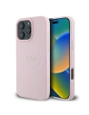 Guess GUHMP16LPGHSMMP Apple iPhone 16 Pro Hardcase mit strukturiertem Ring MagSafe in Pink - iPhone 16 Pro - Guess