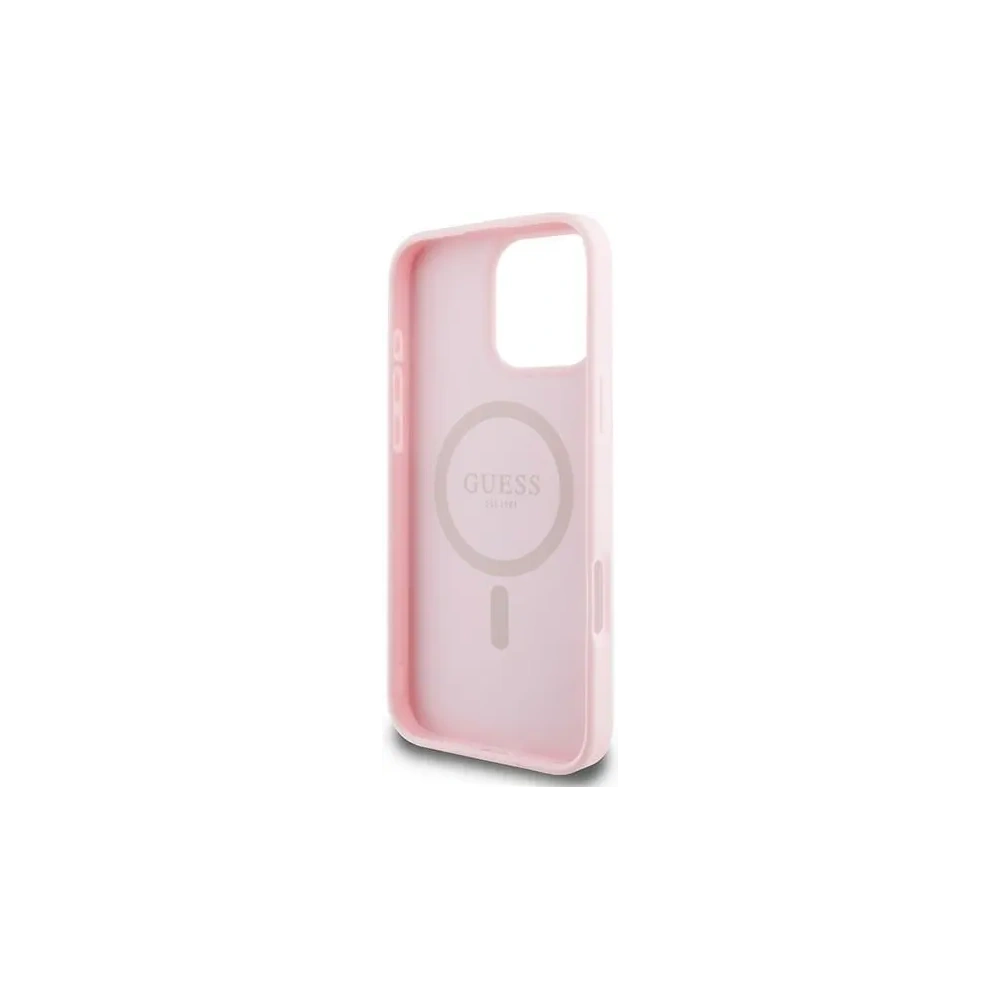 Hurtownia GSM - Etui Guess GUHMP16LPGHSMMP Apple iPhone 16 Pro hardcase Grained Ring MagSafe różowy - GUE3610 - {ean13} - Hurt