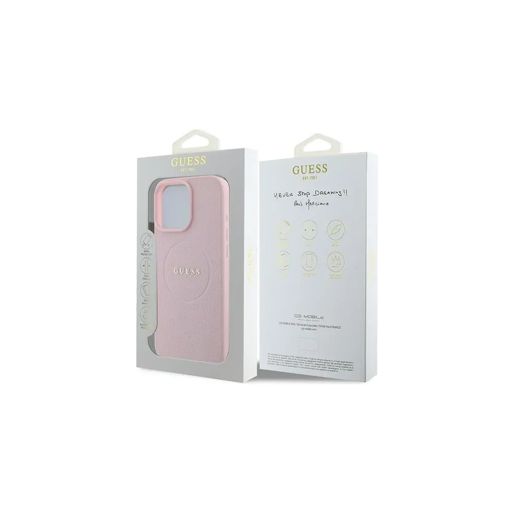 Hurtownia GSM - Etui Guess GUHMP16LPGHSMMP Apple iPhone 16 Pro hardcase Grained Ring MagSafe różowy - GUE3610 - {ean13} - Hurt