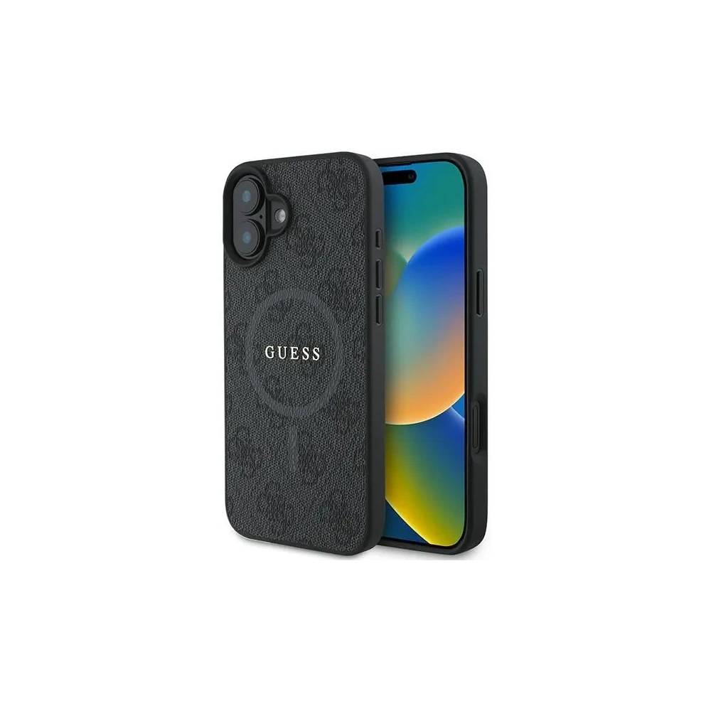 Hurtownia GSM - Guess GUHMP16MG4GFRK Apple iPhone 16 Plus kemény tok 4G Ring Classic Logo MagSafe fekete - GUE3611 - {ean13} - Hurt