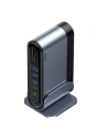 Wholesale Baseus Working Station Three-Screen Multifunctional Type-C HUB Adapter（CN+EU+UK) Dark gray - BSU994 - {ean13} - Hurt