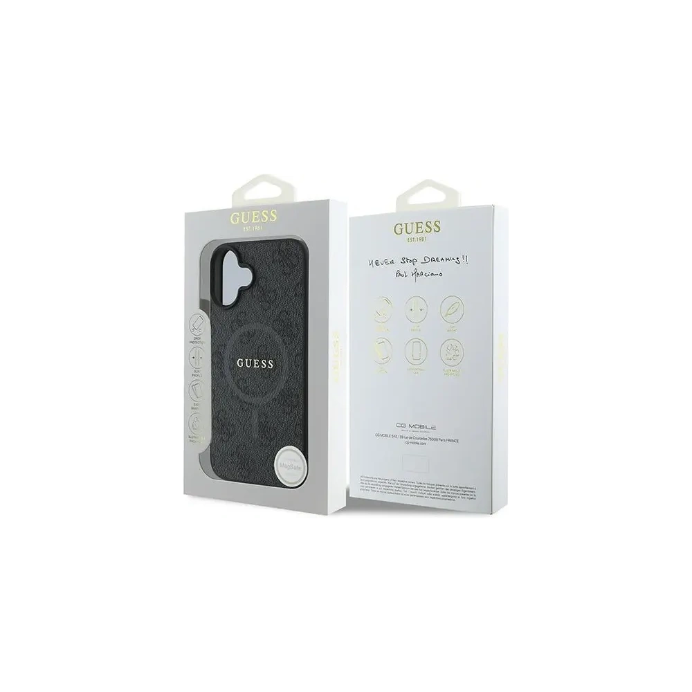 Hurtownia GSM - Guess GUHMP16MG4GFRK Apple iPhone 16 Plus kemény tok 4G Ring Classic Logo MagSafe fekete - GUE3611 - {ean13} - Hurt
