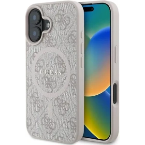 Etui Guess GUHMP16MG4GFRP Apple iPhone 16 Plus hardcase 4G Ring Classic Logo MagSafe różowy - iPhone 16 Plus - Guess