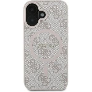 Etui Guess GUHMP16MG4GFRP Apple iPhone 16 Plus hardcase 4G Ring Classic Logo MagSafe różowy - iPhone 16 Plus - Guess
