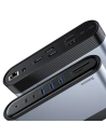 Wholesale Baseus Working Station Three-Screen Multifunctional Type-C HUB Adapter（CN+EU+UK) Dark gray - BSU994 - {ean13} - Hurt