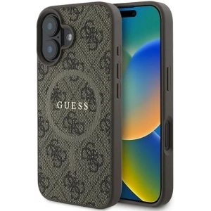 Etui Guess GUHMP16MG4GFRW Apple iPhone 16 Plus hardcase 4G Ring Classic Logo MagSafe brązowy - iPhone 16 Plus - Guess