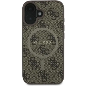 Etui Guess GUHMP16MG4GFRW Apple iPhone 16 Plus hardcase 4G Ring Classic Logo MagSafe brązowy - iPhone 16 Plus - Guess