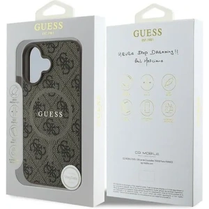 Etui Guess GUHMP16MG4GFRW Apple iPhone 16 Plus hardcase 4G Ring Classic Logo MagSafe brązowy - iPhone 16 Plus - Guess
