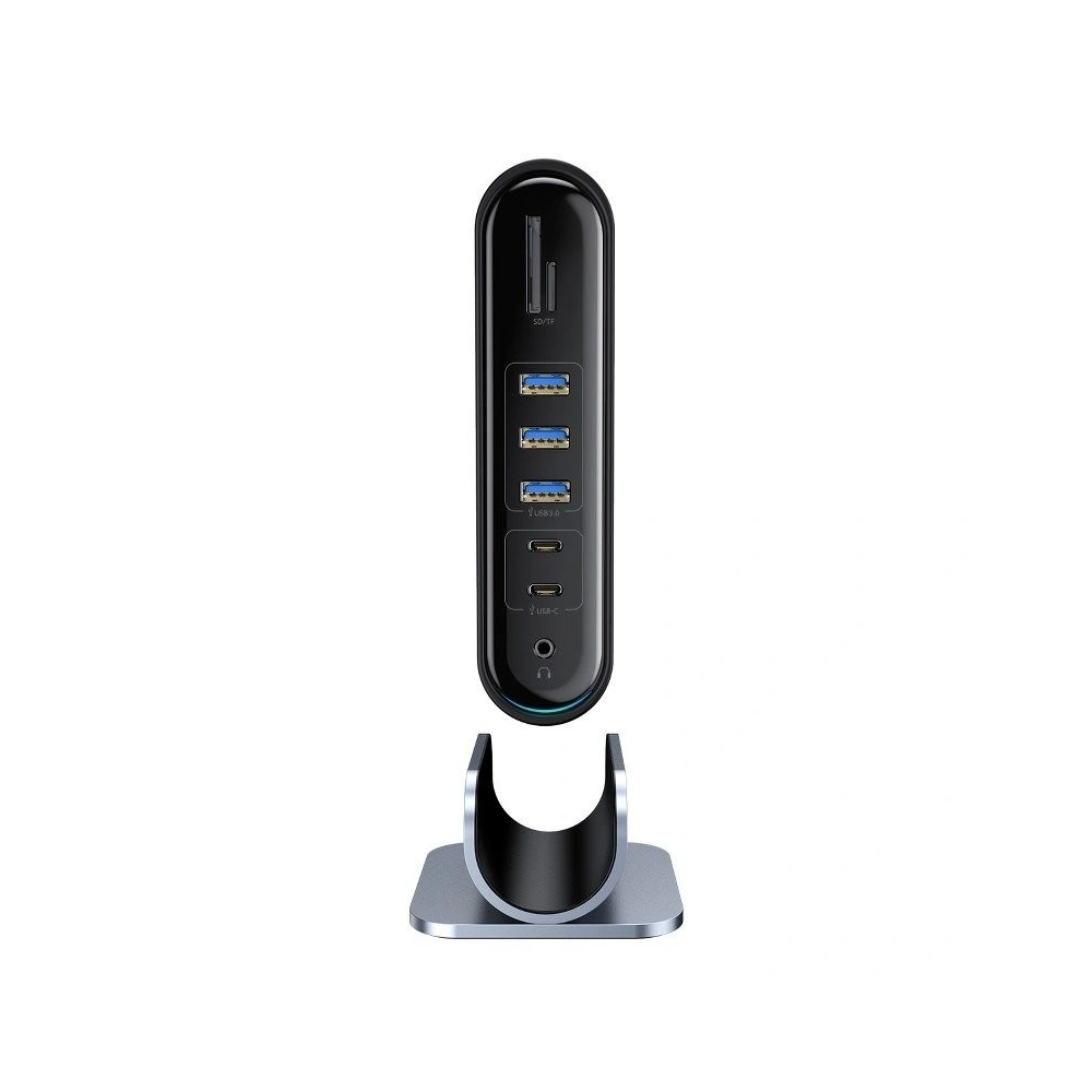 Wholesale Baseus Working Station Three-Screen Multifunctional Type-C HUB Adapter（CN+EU+UK) Dark gray - BSU994 - {ean13} - Hurt
